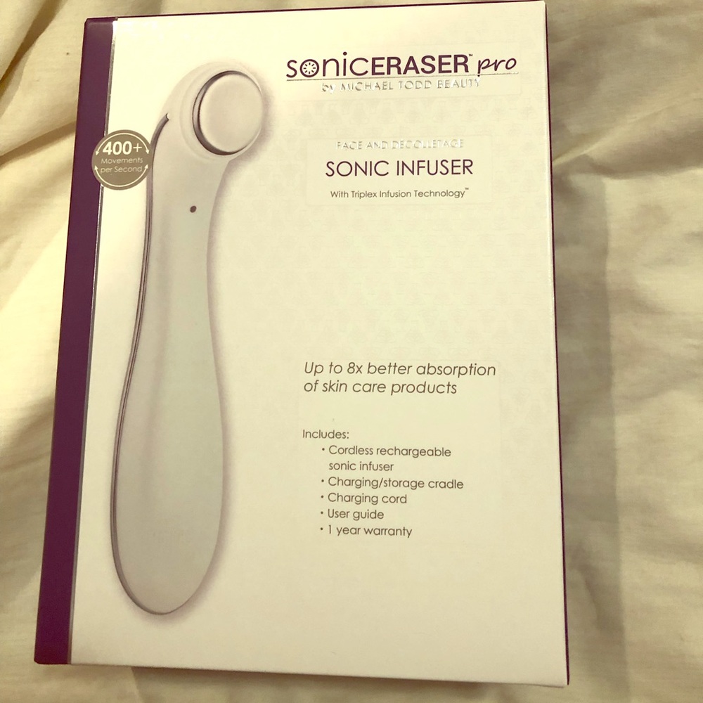 NIB Michael Todd Sonic Eraser Pro - Pearl White